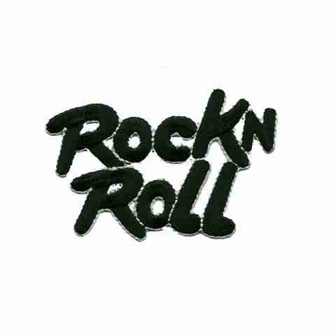 A black logo with the word rock'n roll on it.