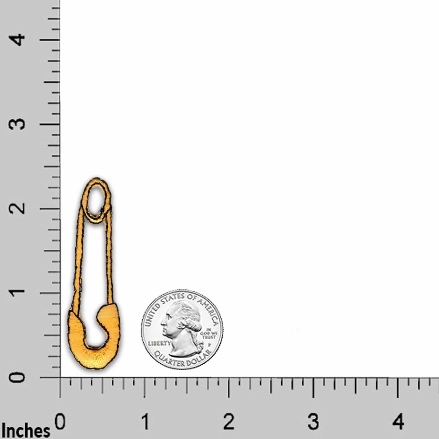 A Red 57 Chevy (2-Pack) Iron On Patch is next to a measuring ruler.