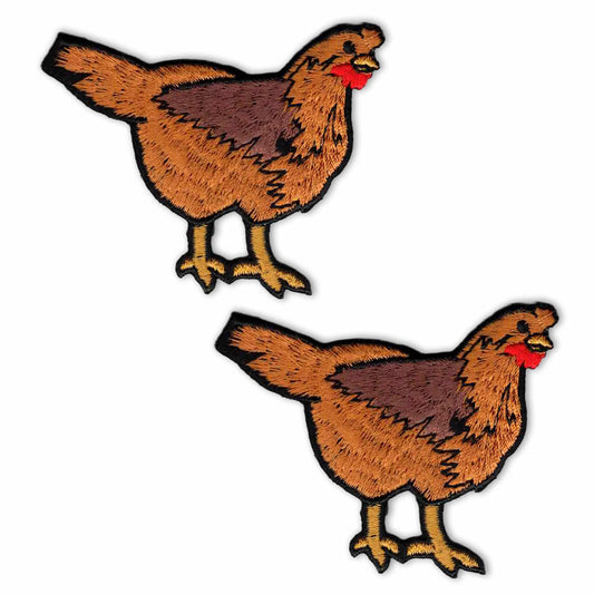 Two Jessica Galbreth Zodiac Cancer Sign Iron on Patches on a white background.