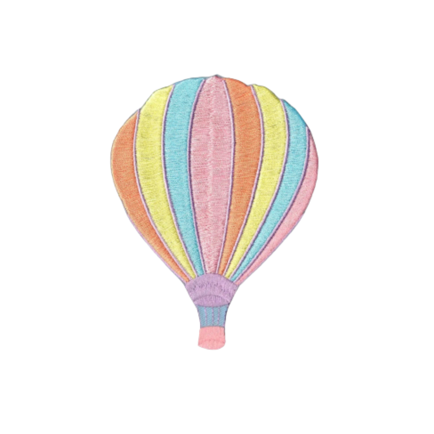 Add a whimsical touch with Laughing Lizards’ Large Hot Air Balloon (2-Pack) Iron On Patch—featuring pastel stripes in 2 colors, perfect for creating charming appliques or patches on clothes and crafts.