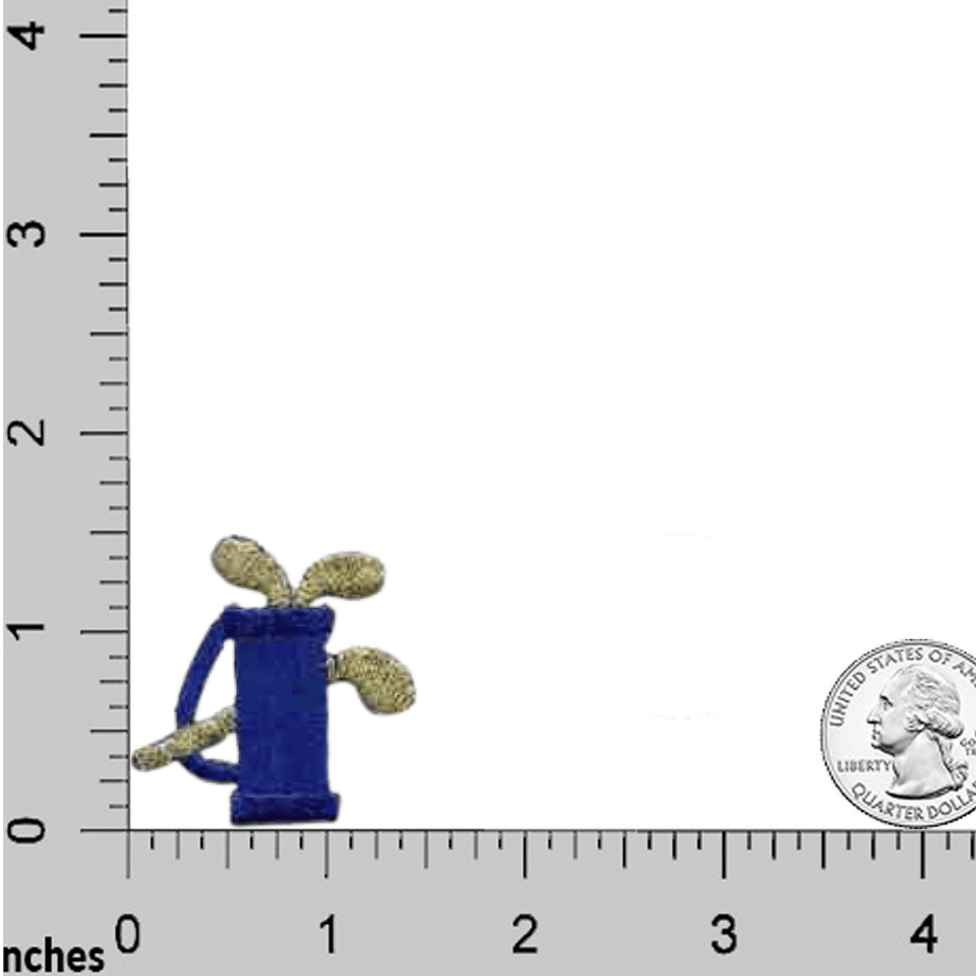 (5-pack) Tiny Golf Bag in Blue Iron on Patch