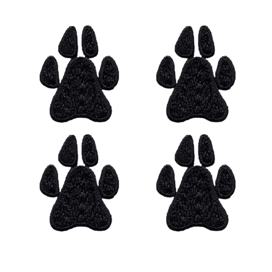 (4-pack) Animal Paw Print Iron On Patch