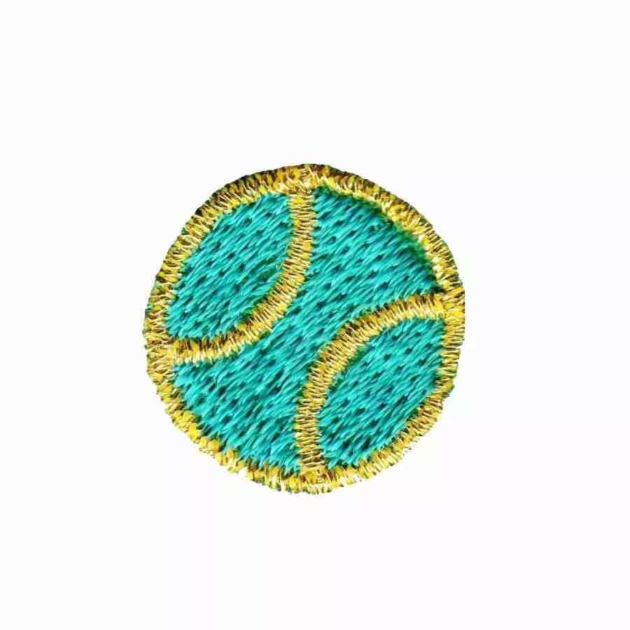 The Laughing Lizards Tiny Tennis Ball (5-Pack) Sport Iron on Patch in green is a fun way to decorate kids’ clothing or backpacks. Each embroidered patch features a tennis ball design, perfect for tennis lovers.