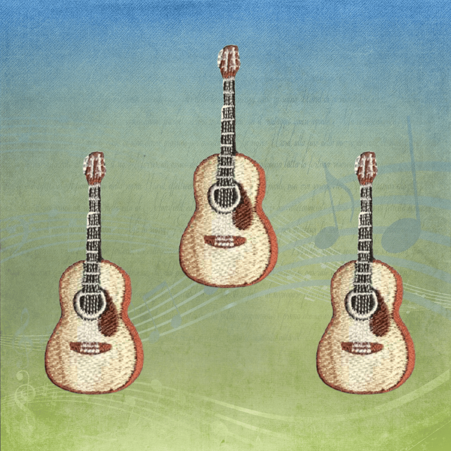 Acoustic Guitar Musical Instrument Iron On Patch