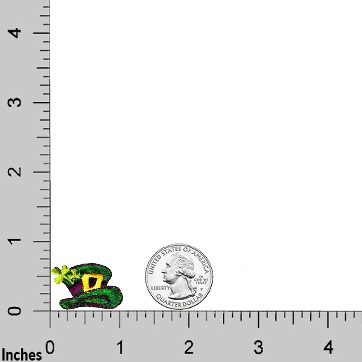 Leprechaun's Hat Patches (5-Pack)St Patrick's Embroidered Day Iron On Patch Applique - Small pin.