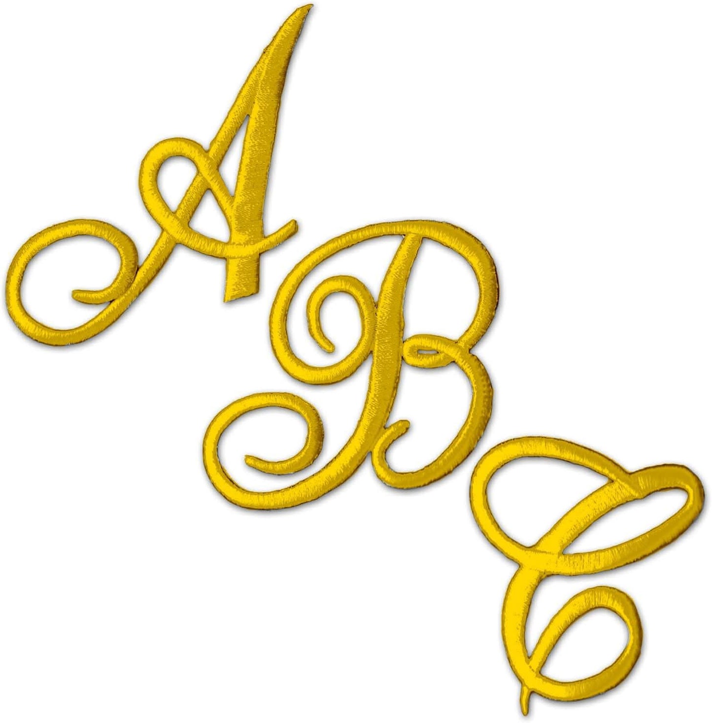 Metallic Gold Script Iron On Letter Kit