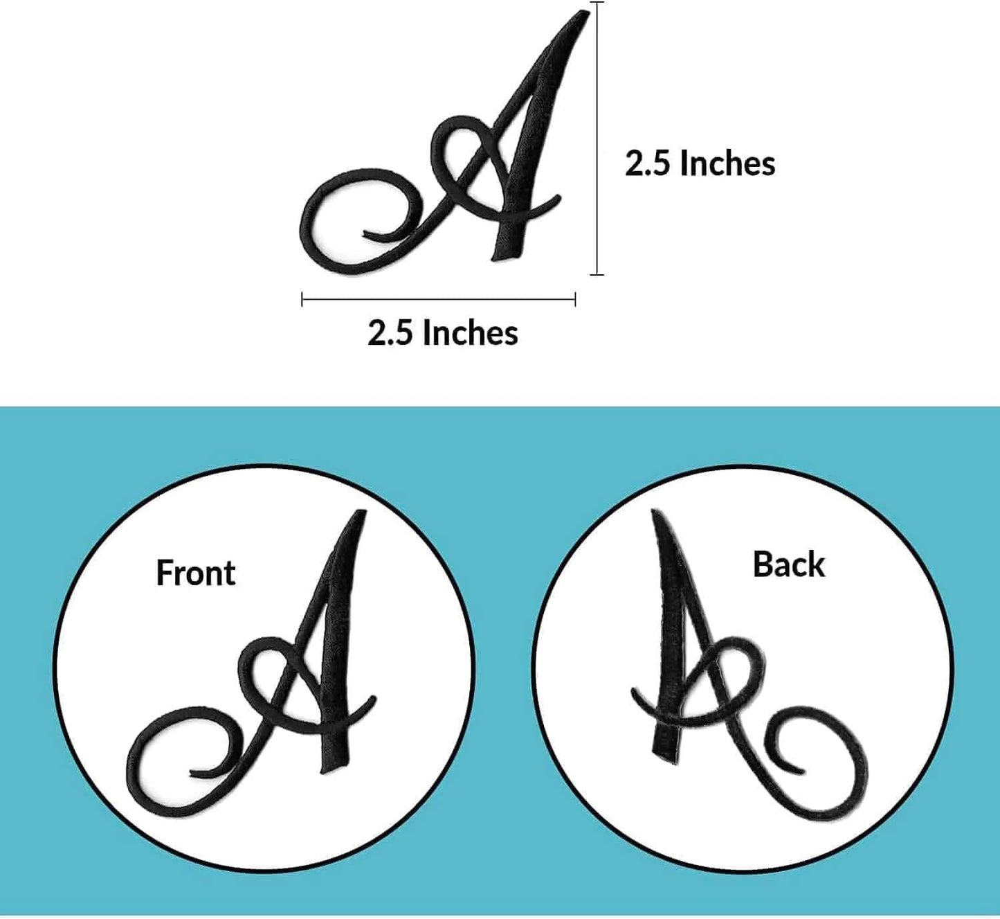 Metallic Gold Script Iron On Letter Kit