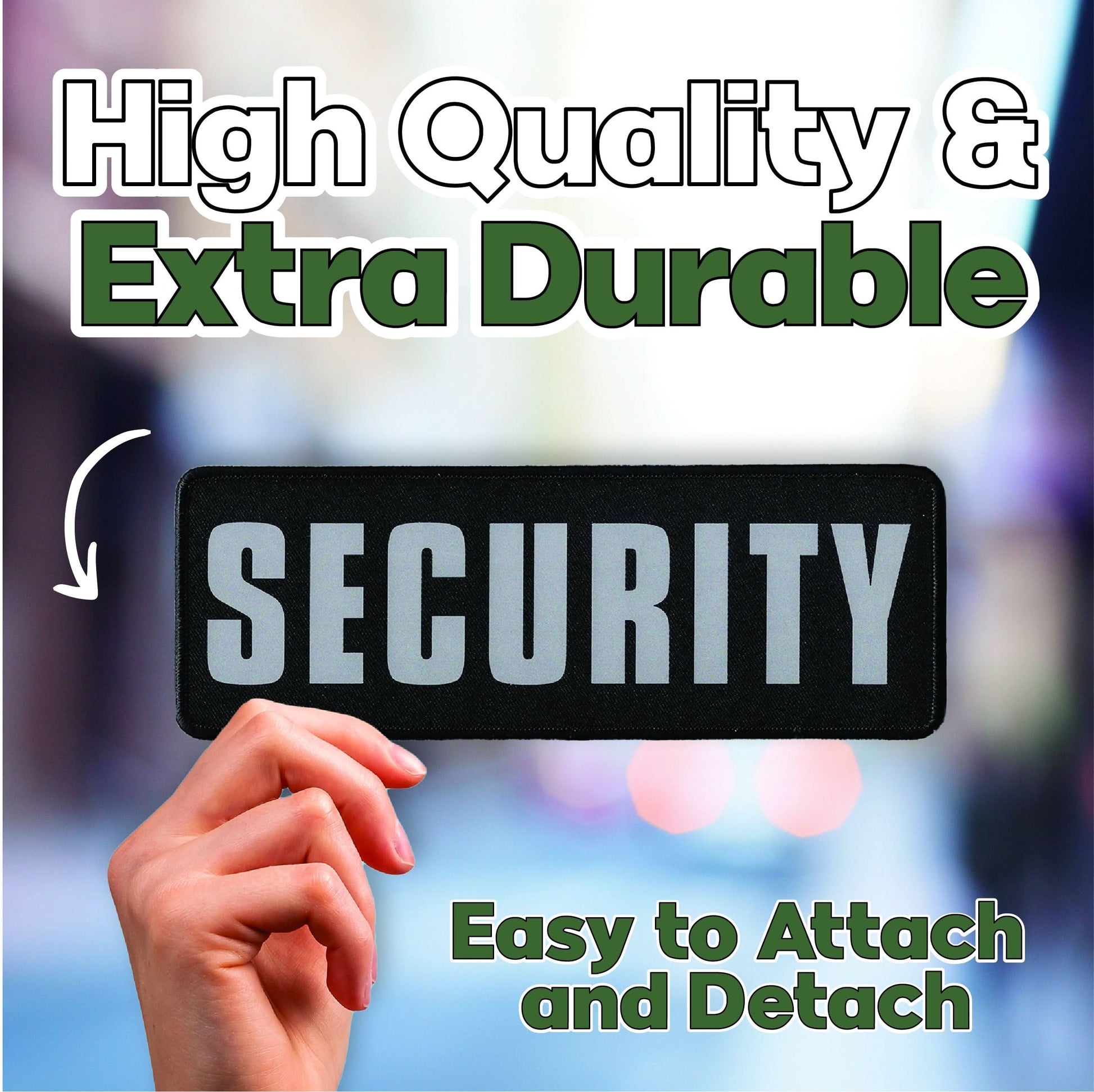 High quality & extra durable Security Patch - Ultra Reflective Hook and Loop Patch for Tactical Vest easy to attach and detach.