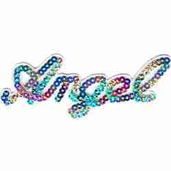 Swarovski ANGEL Sequined Iron On Patch rhinestone rhinestone rhinestone rhin.