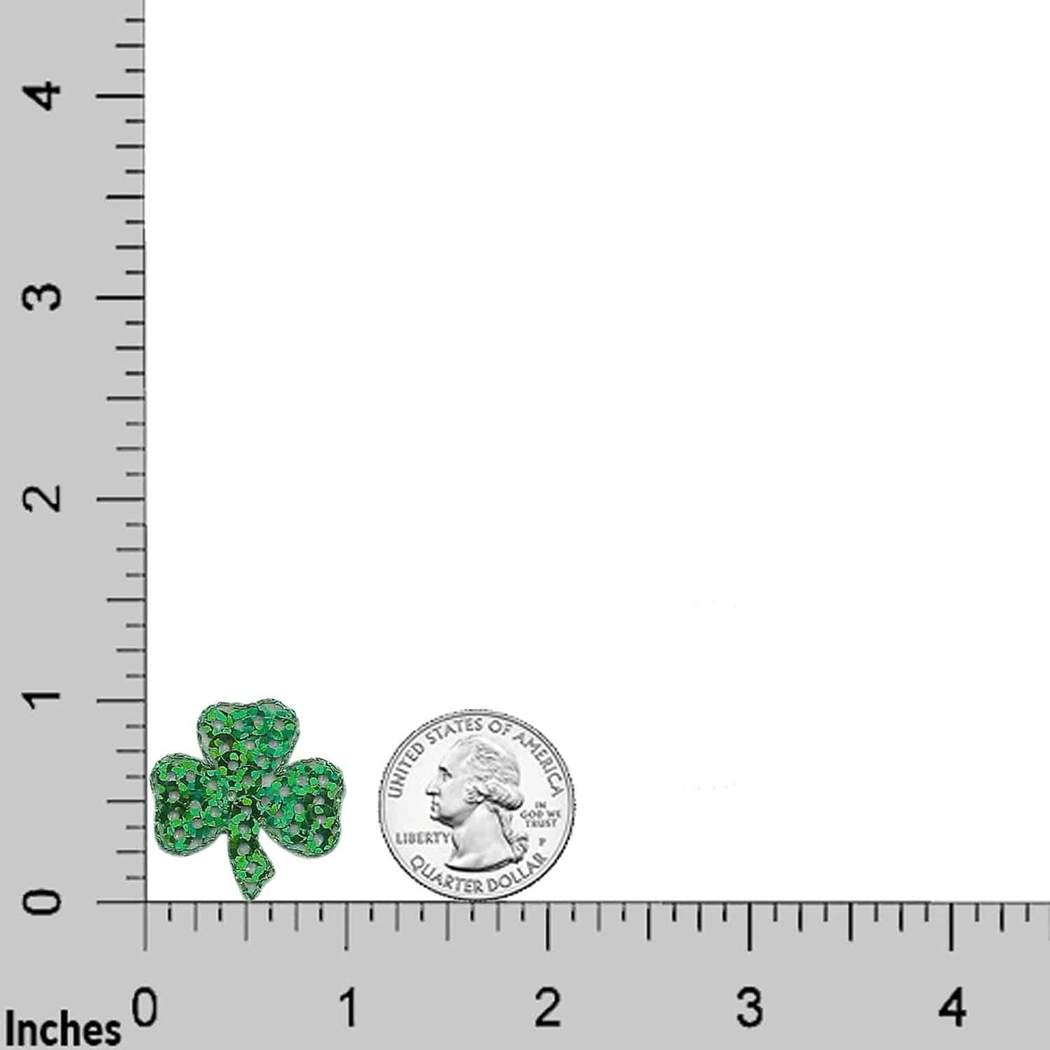 Sequined Shamrock Patches (5-Pack) St. Patrick's Day Embroidered Iron on Patch Appliques earrings.