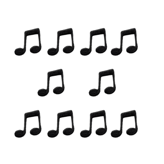 Musical Note Iron On Patch Applique - Small