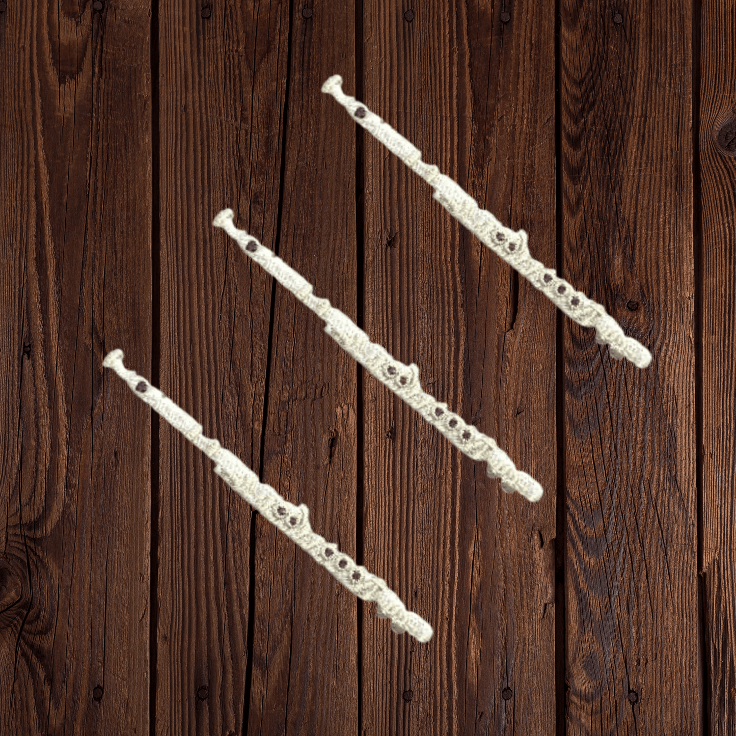 Flute Iron On Musical Patch Applique