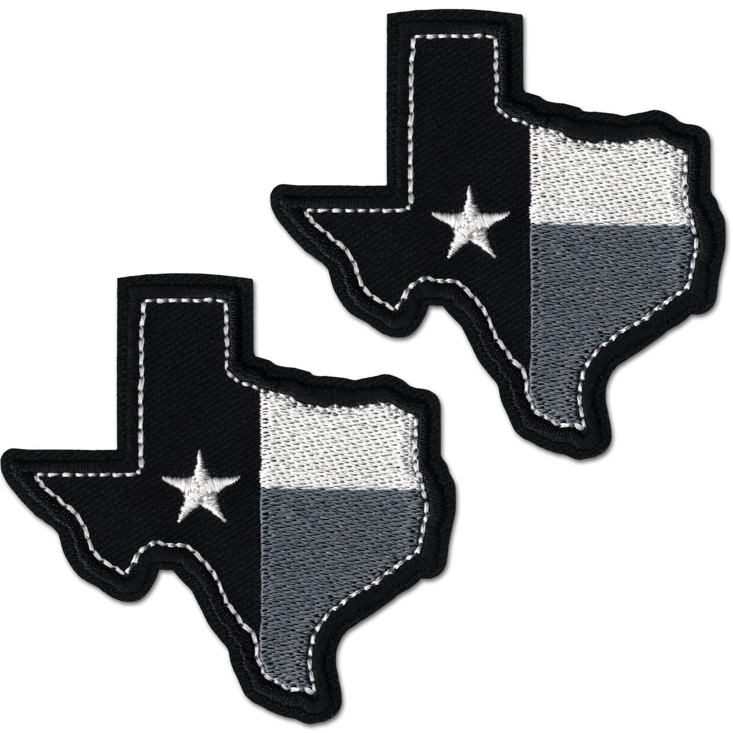 Texas Flag Patches (2-Pack) USA Flag Embroidered Iron On Patch Applique