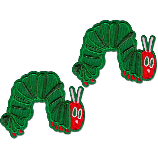 Cute Caterpillar (2-Pack) Embroidered Iron on Patch Applique