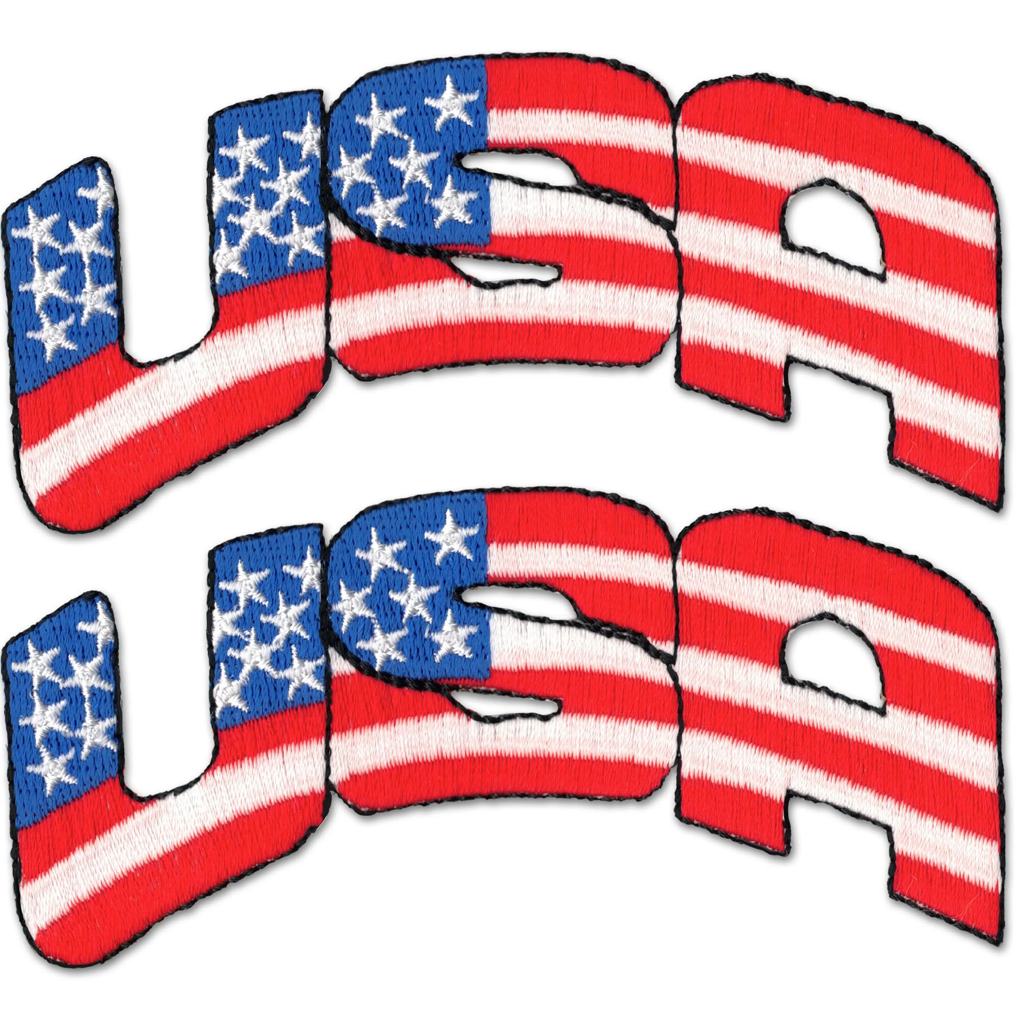 Patriotic USA (2-Pack) Iron on Patch – Laughing Lizards