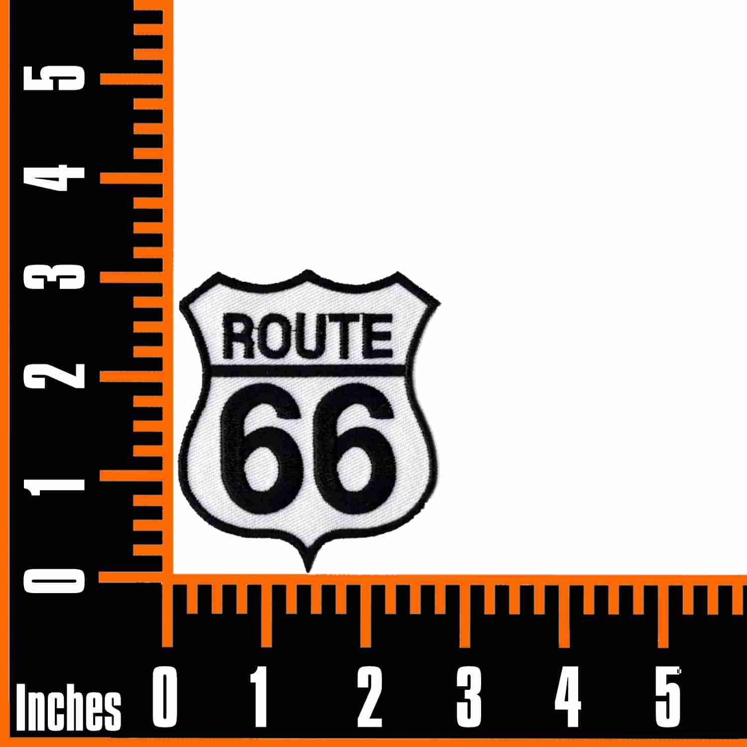 Route 66 Highway Sign (2-Pack) Iron On Patch.