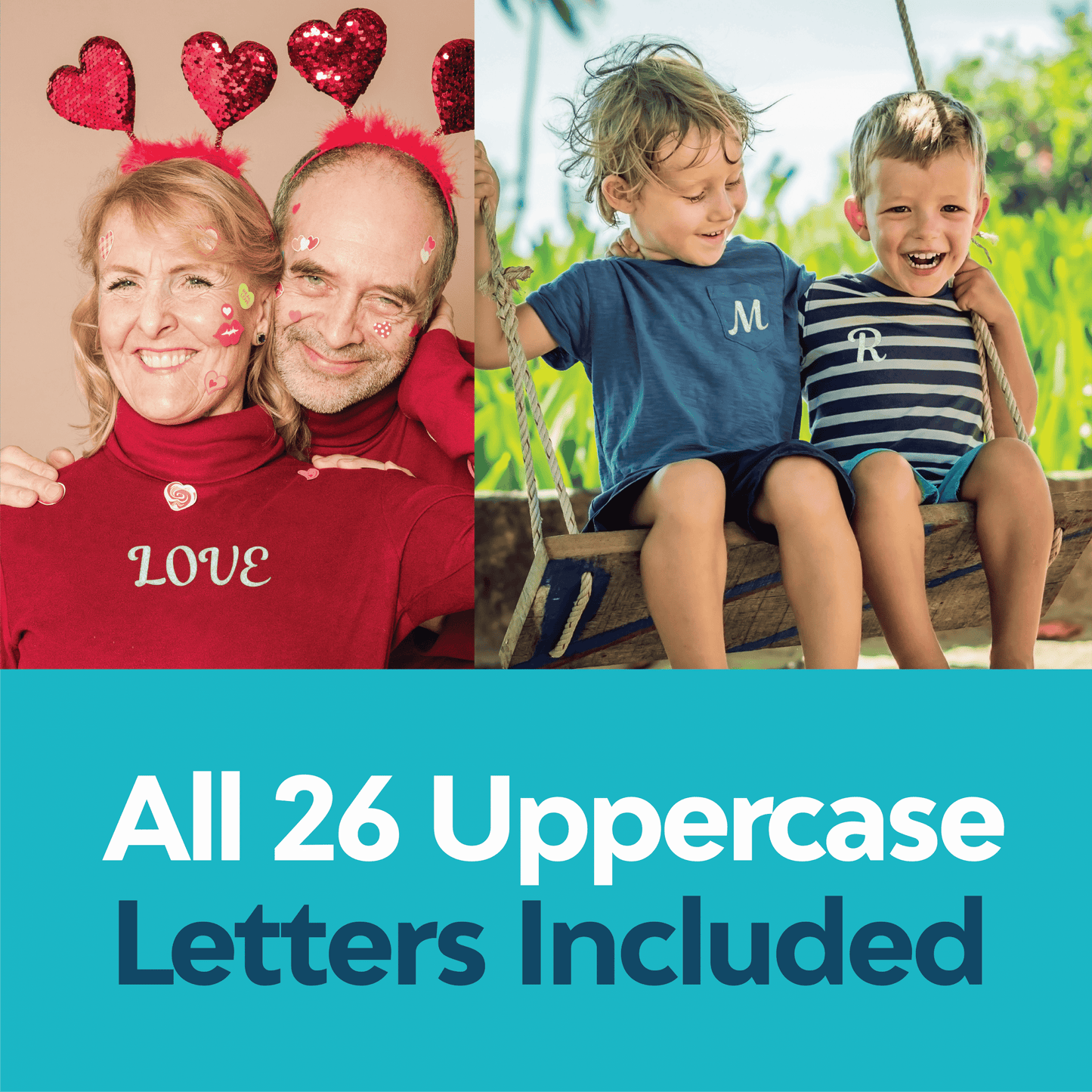 Felt Cursive Letter Patch 26 Piece Kit, Script Iron On Felt Appliques, Kit Includes All 26 Cursive Iron-On Letters with Glue Backing