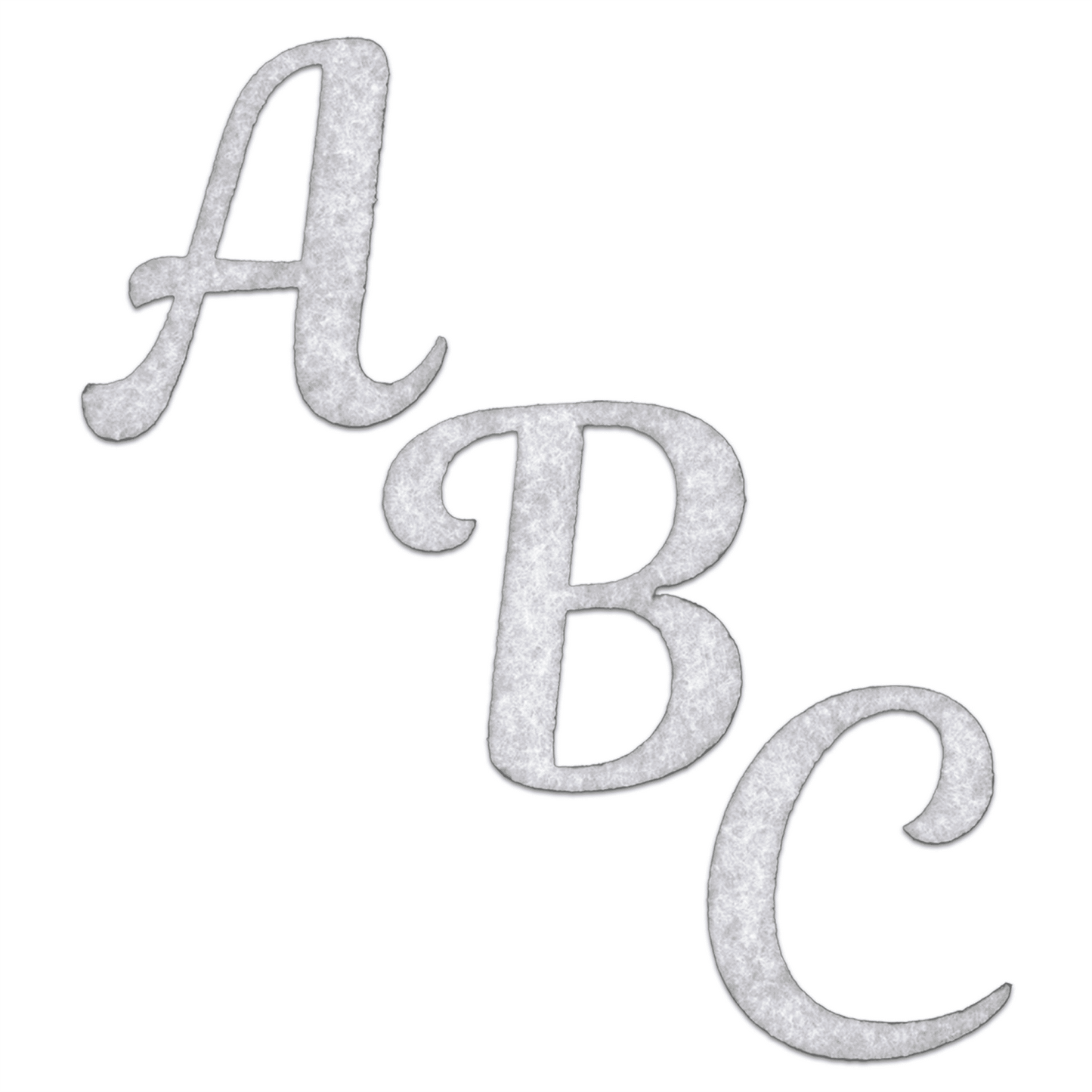 Felt Cursive Letter Patch 26 Piece Kit, Script Iron On Felt Appliques, Kit Includes All 26 Cursive Iron-On Letters with Glue Backing