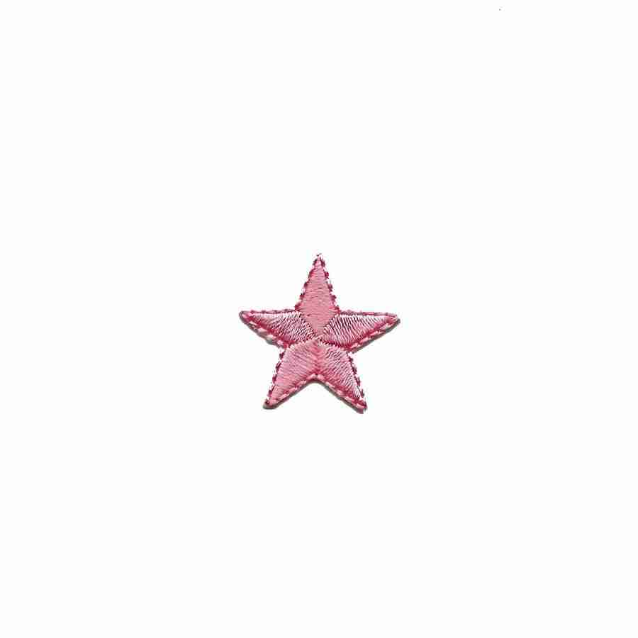 1 Inch PINK Star Patches Iron On Star Appliques