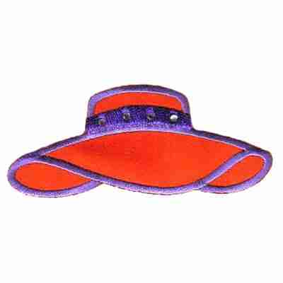 An Satin Red Hat Patches (3-Pack) Red Hat Lady Iron On Patch – Medium on a white background.