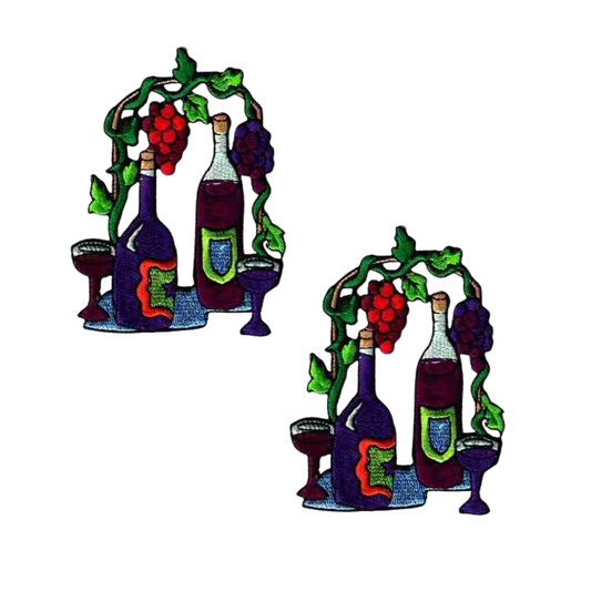 Wine Setting (2-Pack) Iron On Patch