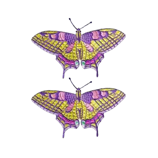 Large Pastel Swallowtail Butterfly (2 Pack) Iron On Patch