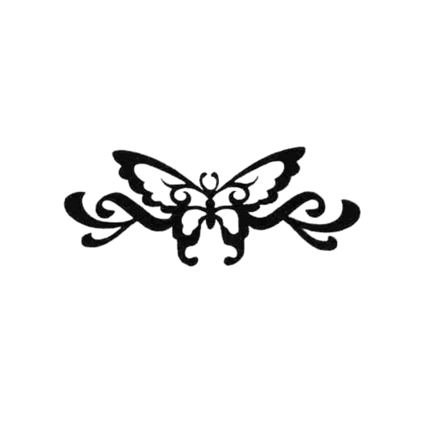 Black Cutout Silhouette Butterfly (3-Pack) Iron On Patch