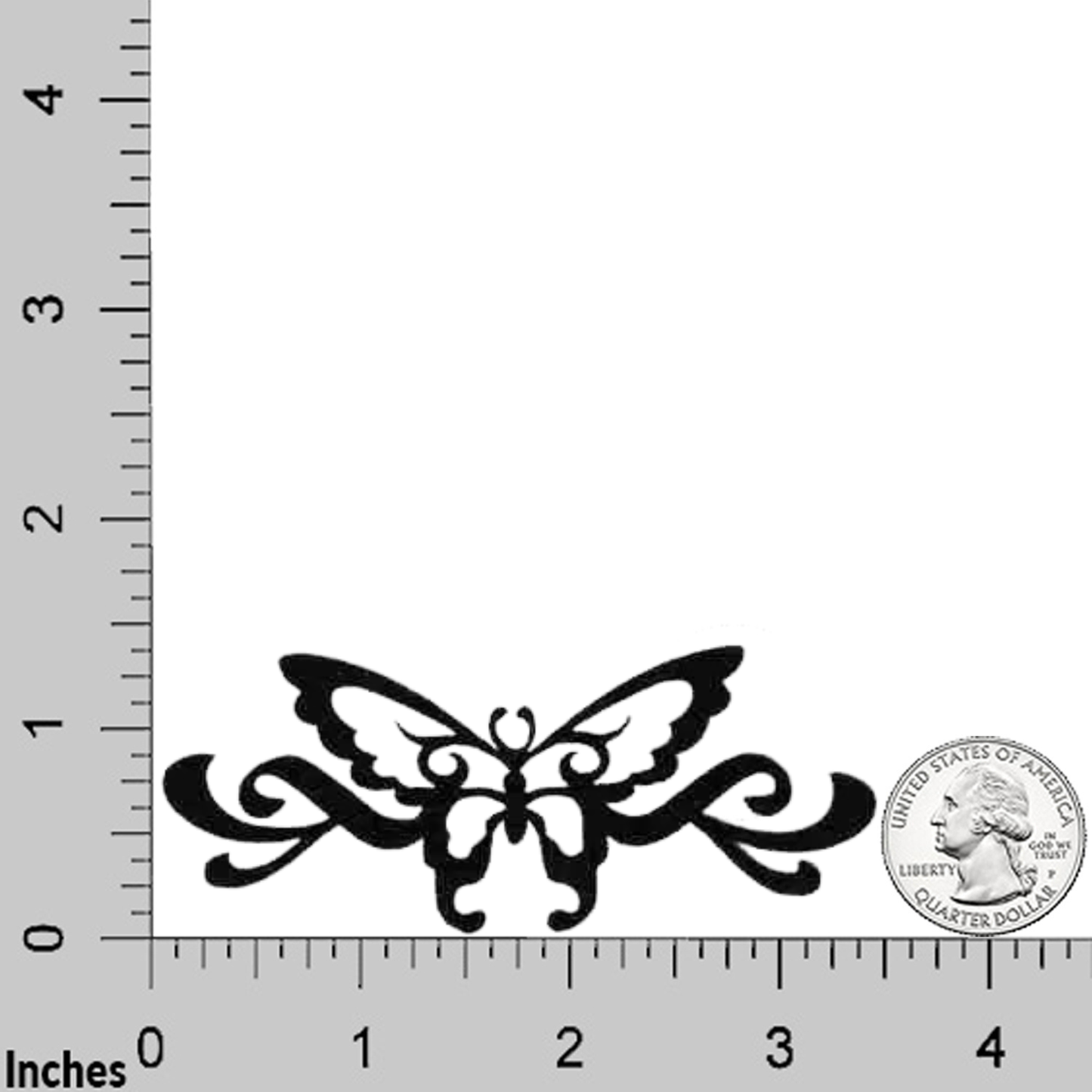 Black Cutout Silhouette Butterfly (3-Pack) Iron On Patch