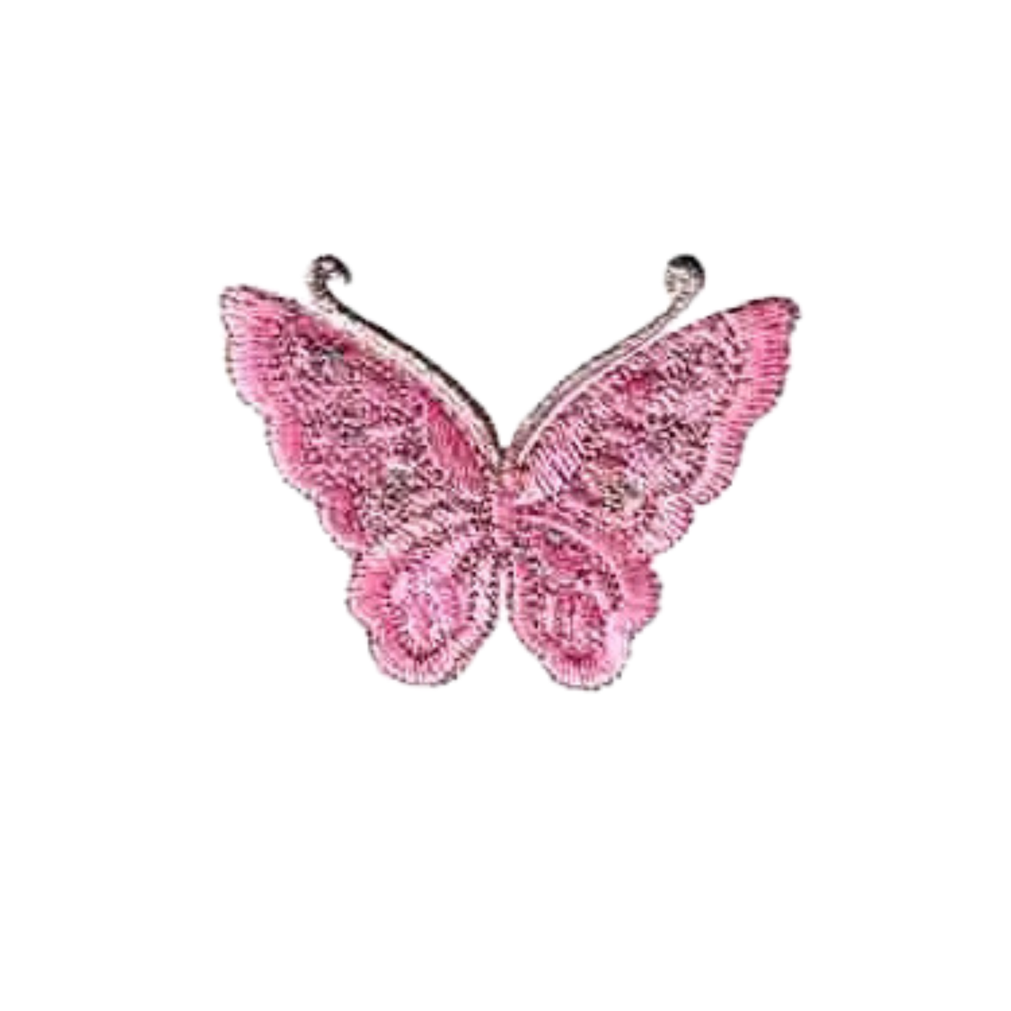 Gold Thread Butterfly (3-Pack)Iron On Patch: Pink