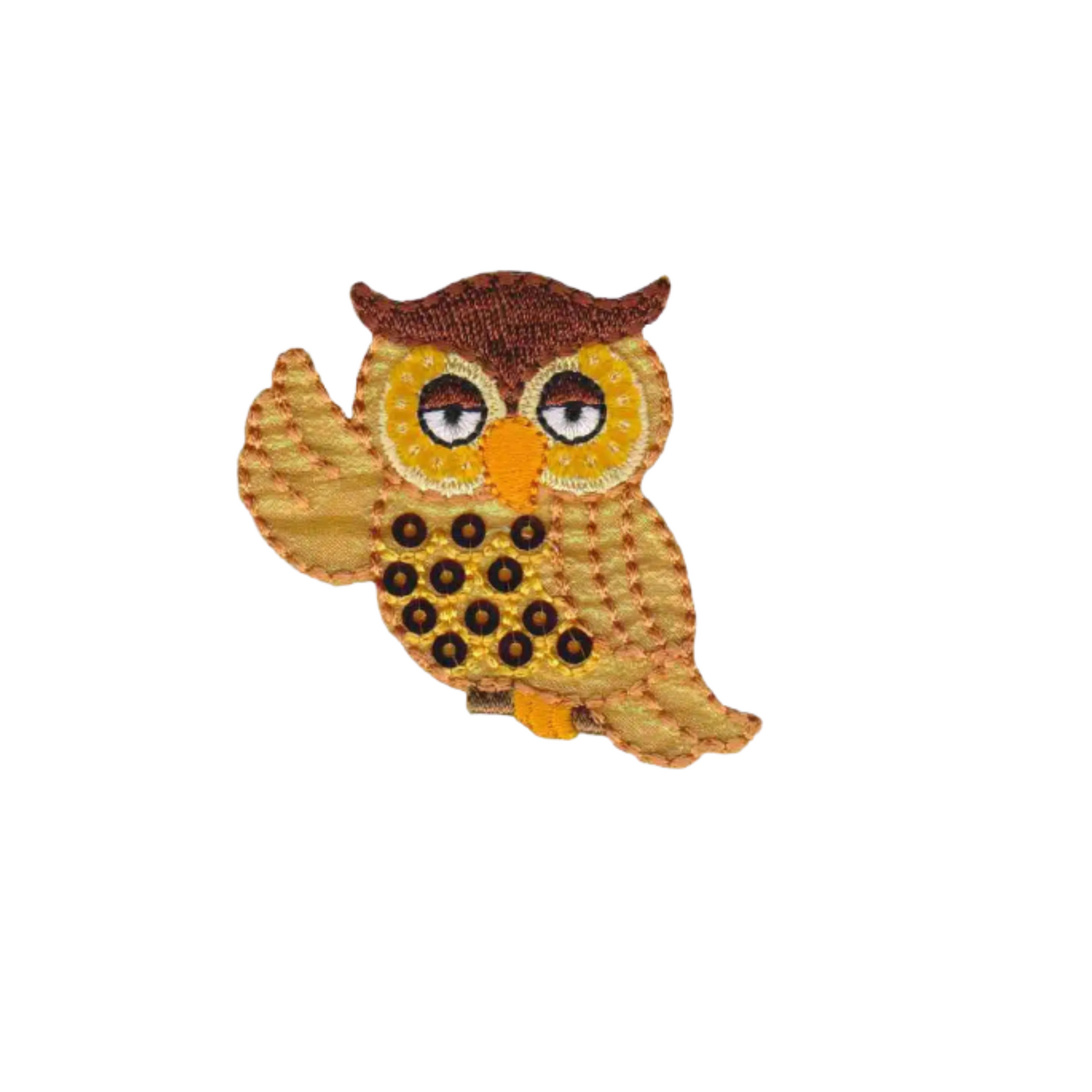 Shimmering Owl with Sequins (2-Pack) Iron on Patch