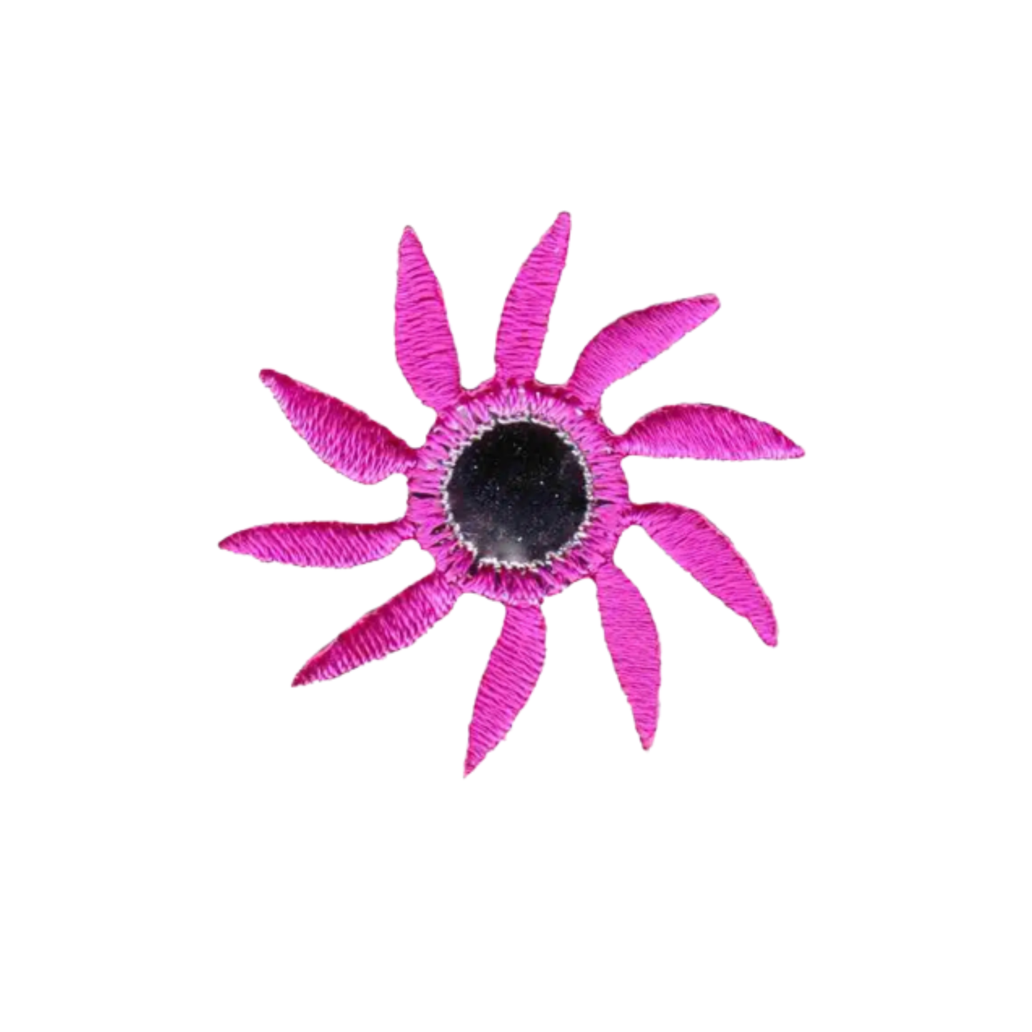 Mirrored Spiral Flower (4-Pack) Iron On Patch - Pink