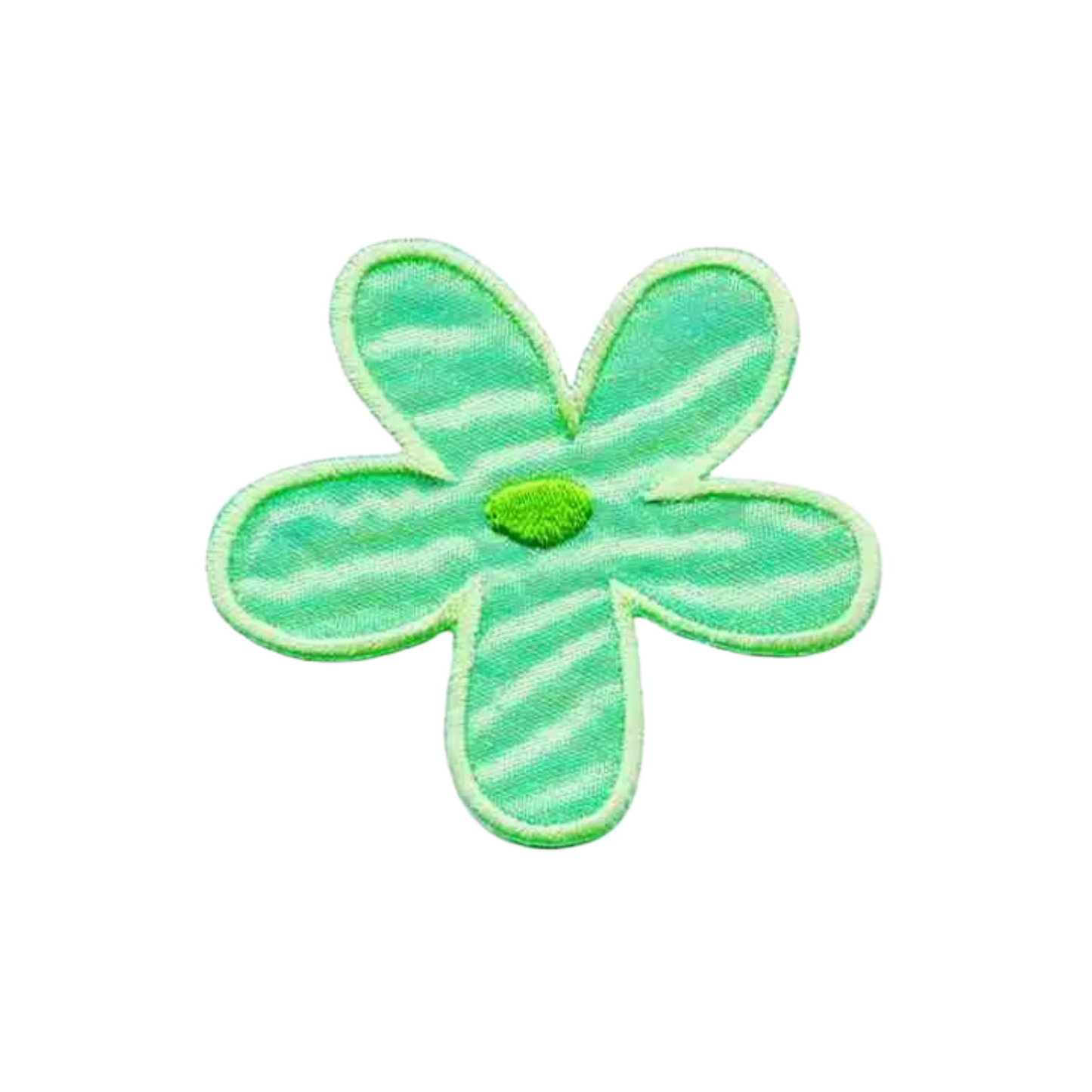 Hippie Iridescent Flower in GREEN 60's (3-Pack) Iron On Patch