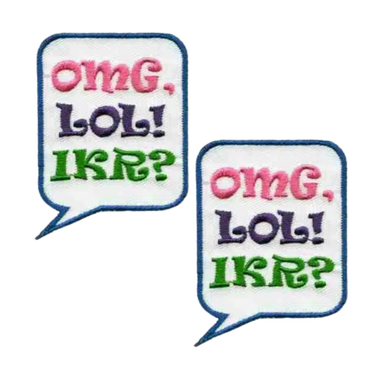 Texting Friends (2-Pack) Iron on Patch
