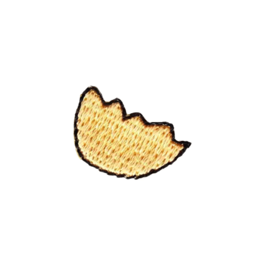 Broken Half Chicken Egg Shell Patches (5-Pack) Embroidered Iron On Patch