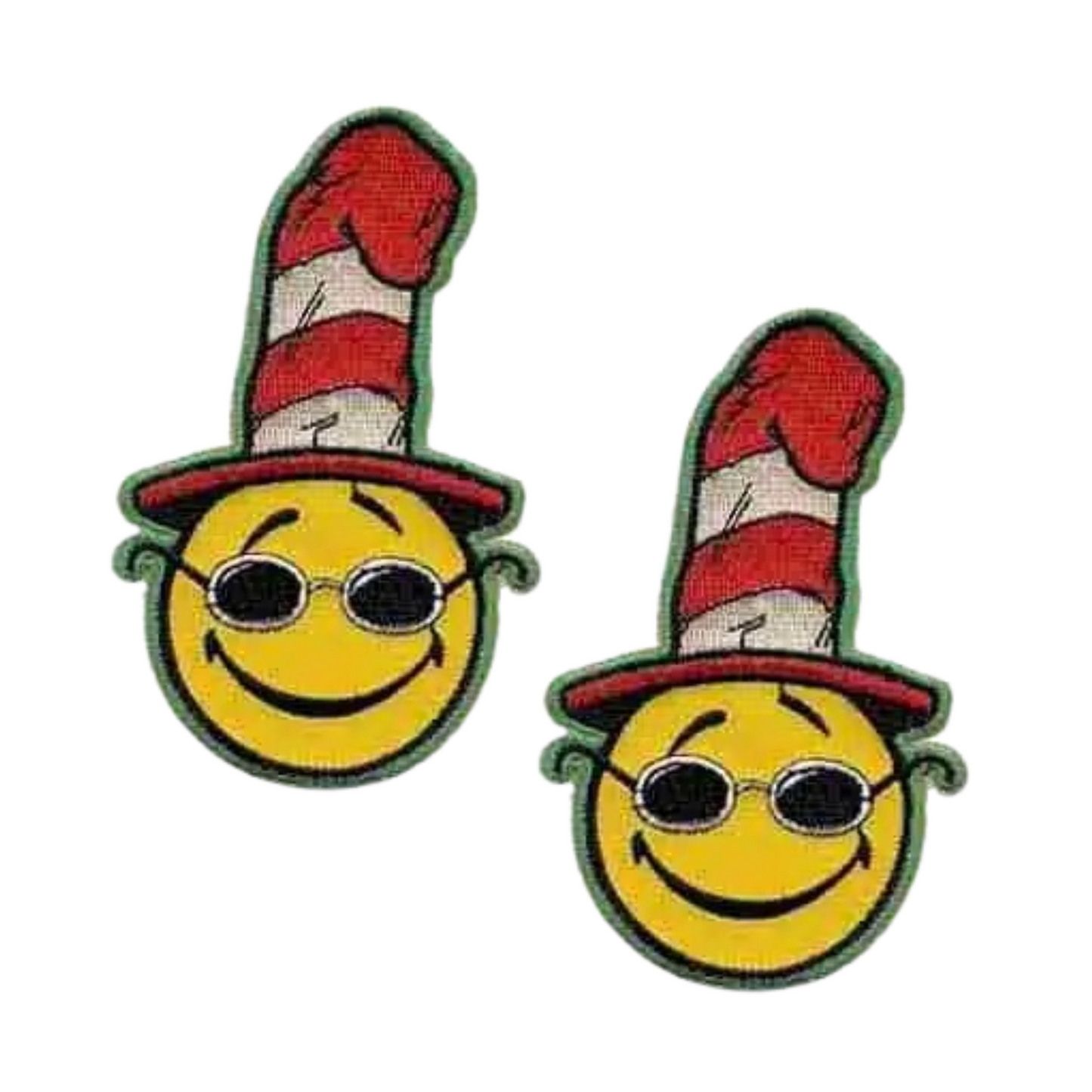 Happy Face Seuss (2-Pack) Iron on Patch