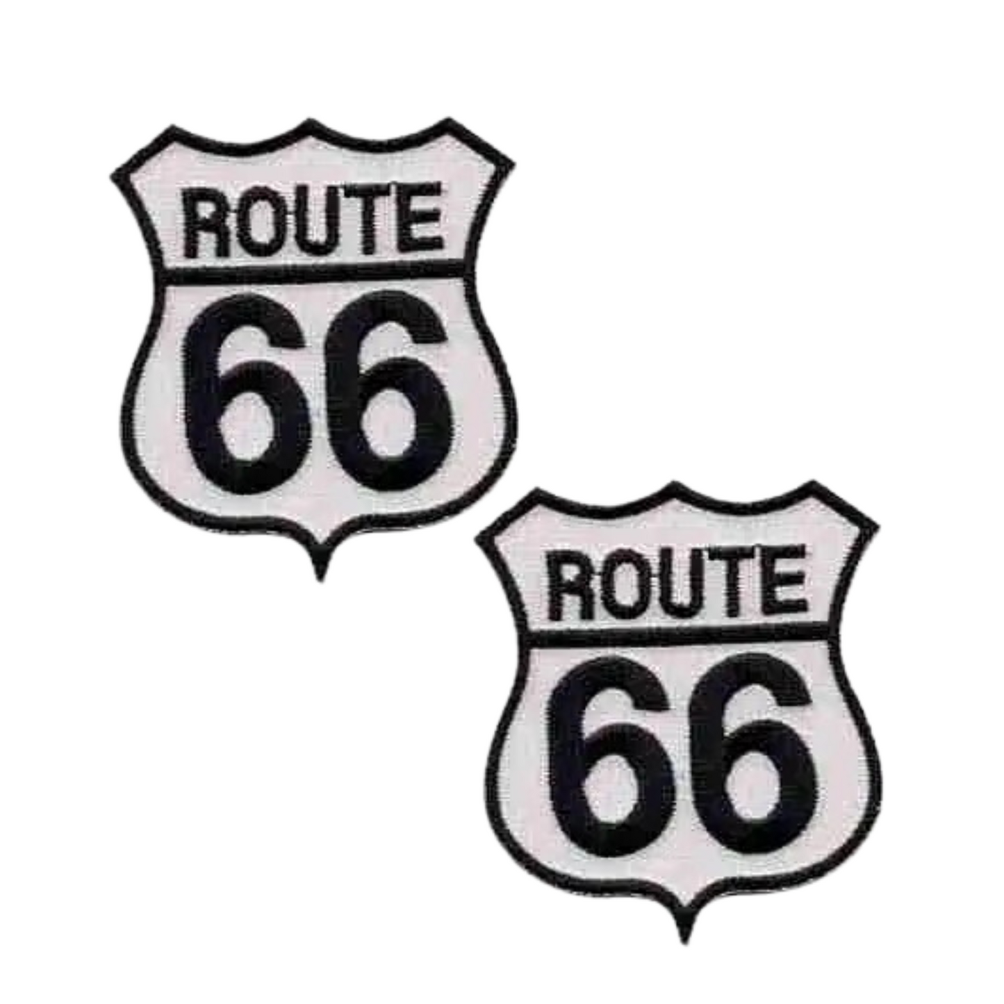 Route 66 Highway Sign (2-Pack) Iron On Patch