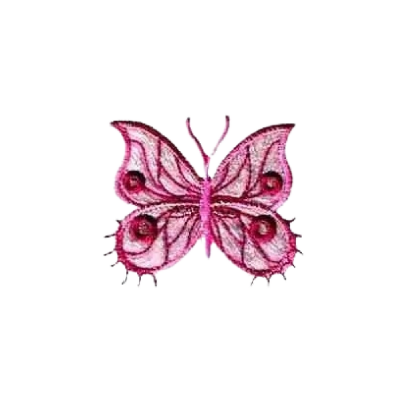 Fancy Sparkle Butterfly (3-Pack) Iron On Patch - Large: Multiple Colors