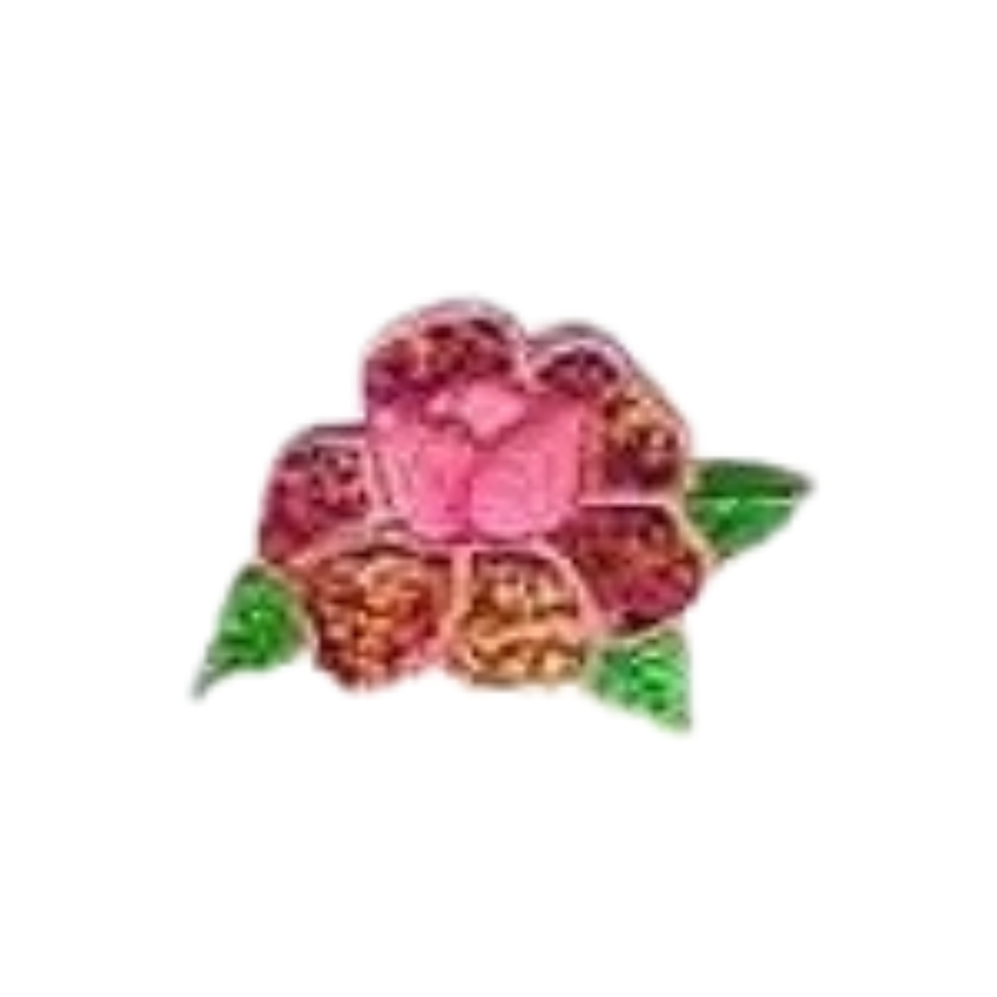 Iridescent Flower Floral (3-Pack) Iron On Patch - Pink