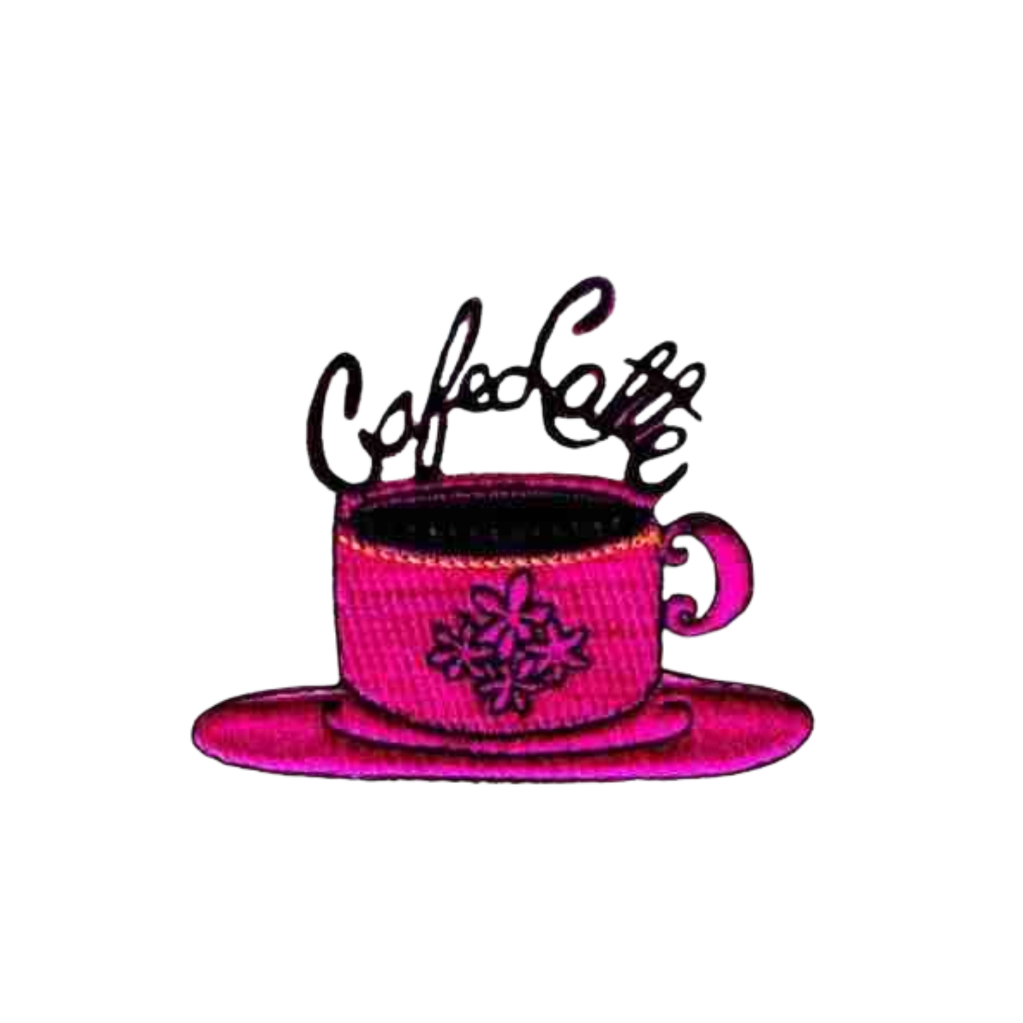 Coffee Latte Cup & Saucer (3-Pack) Iron On Patch