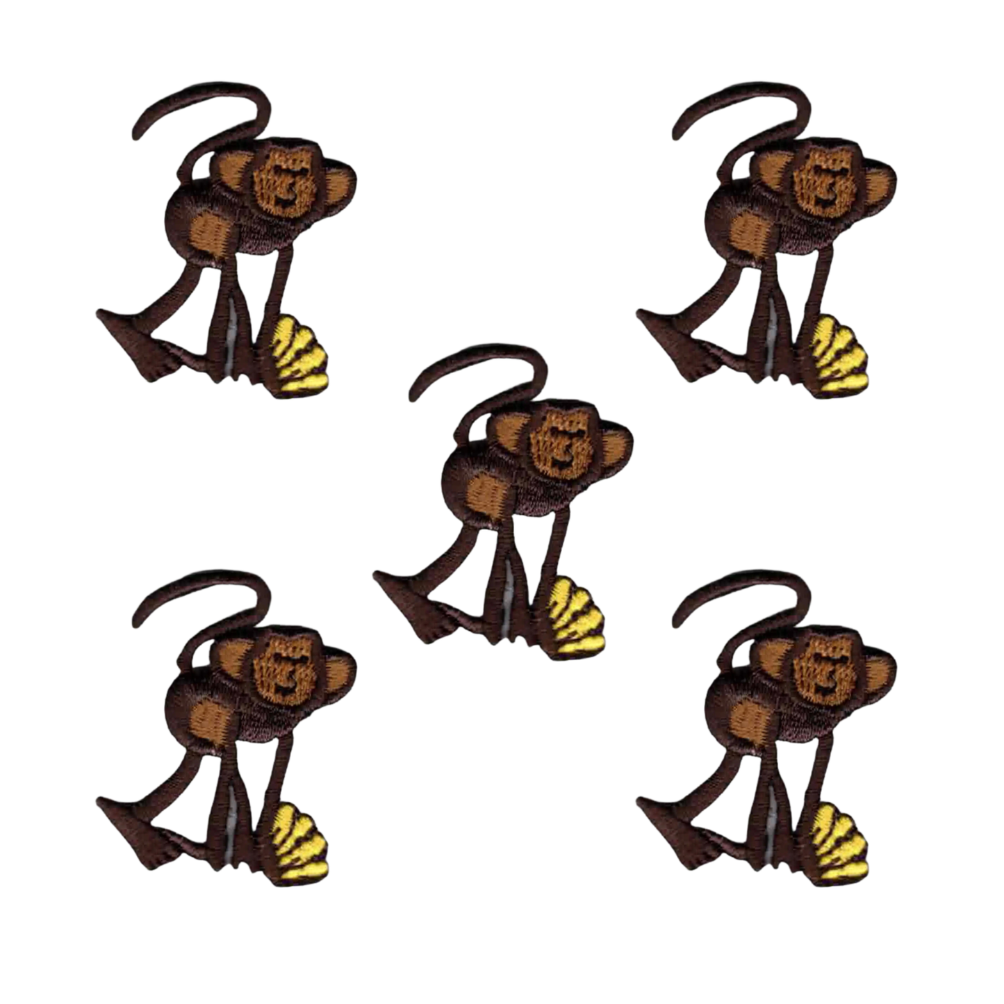 Monkey with Bananas (5-Pack) Iron on Patch