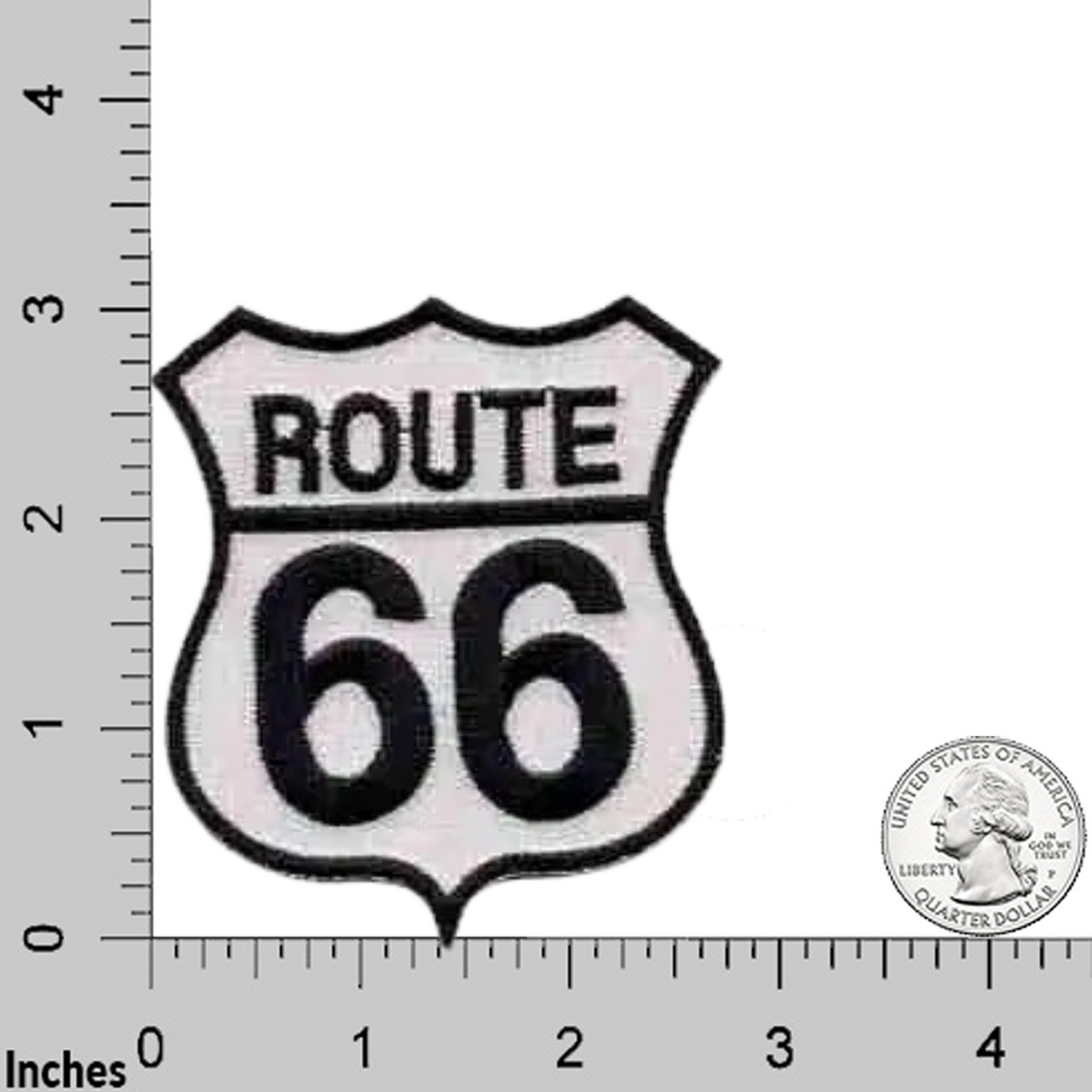 Route 66 Highway Sign (2-Pack) Iron On Patch