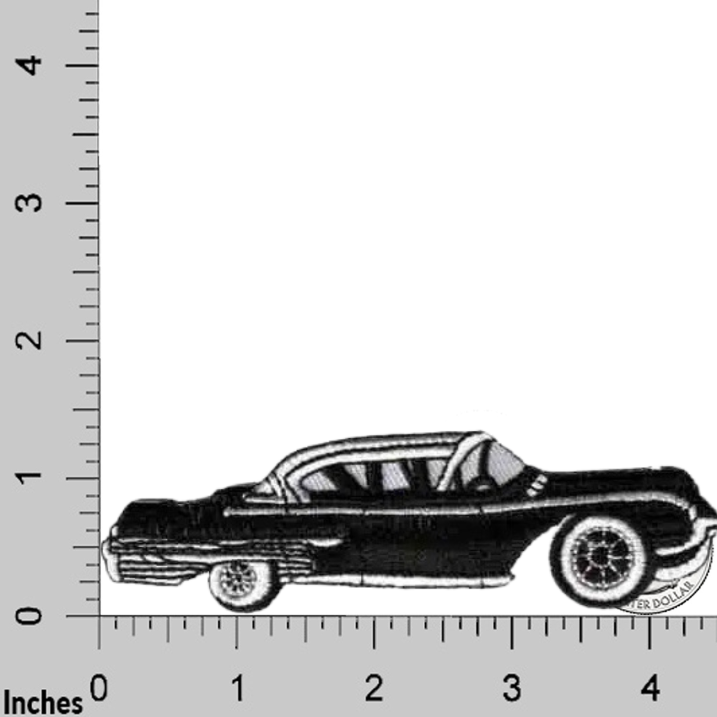 Cadillac Car (2-Pack) Iron On Patch: Pink or Black