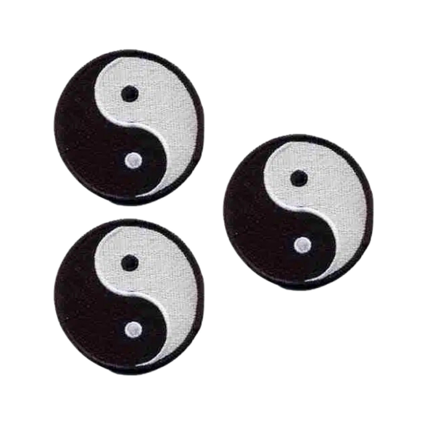 Yin Yang Black and White (3-Pack) Iron On Patch