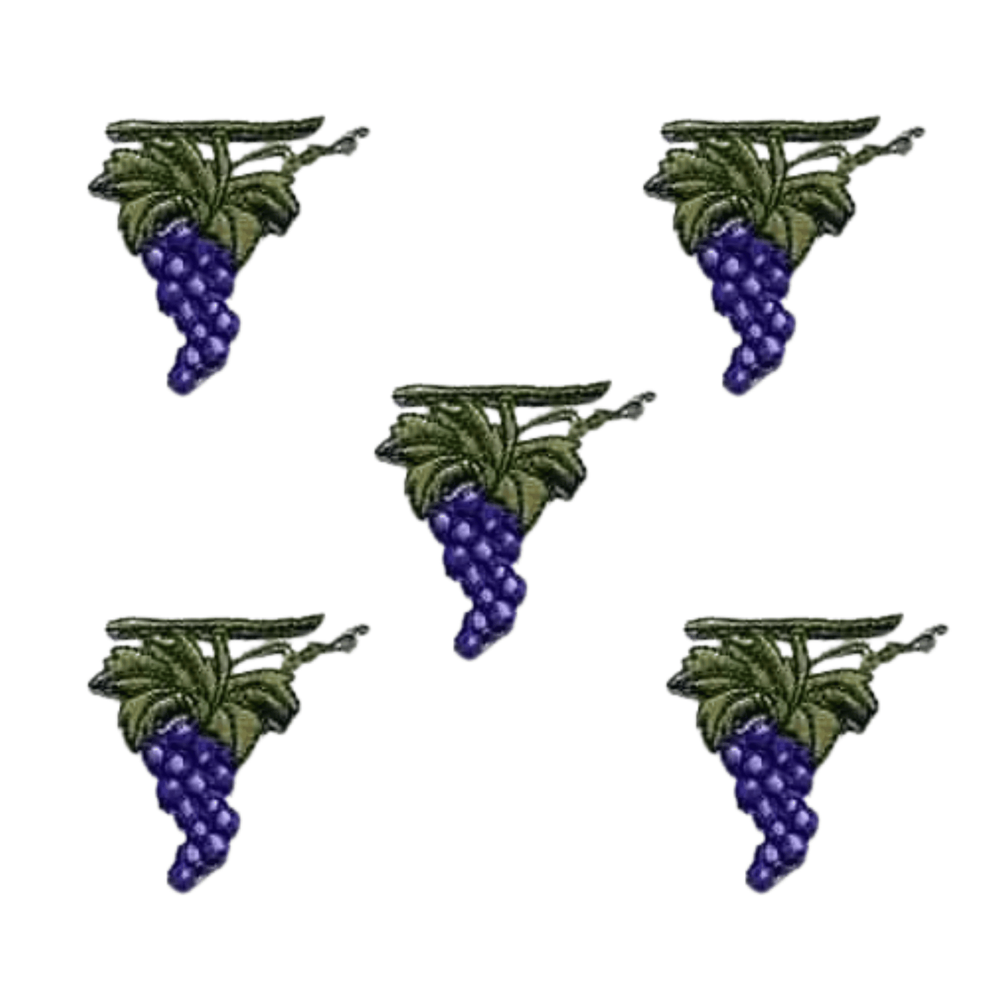 Cluster of Grapes (5-Pack) Fruit Iron On Patch