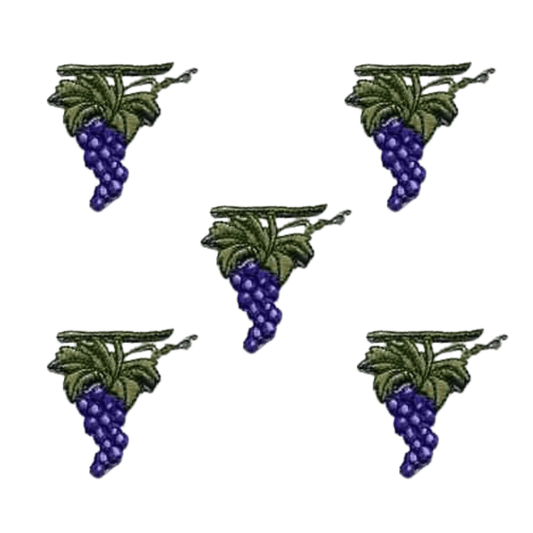 Cluster of Grapes (5-Pack) Fruit Iron On Patch