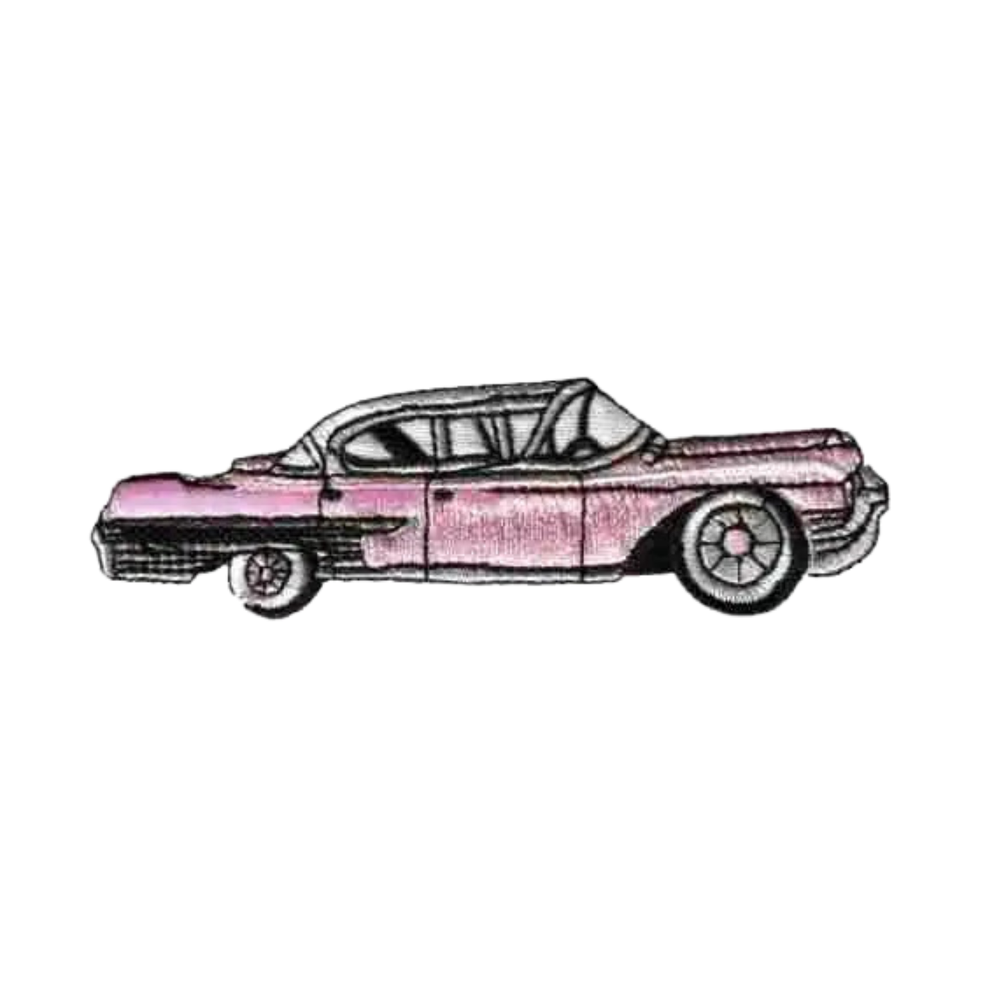 Cadillac Car (2-Pack) Iron On Patch: Pink or Black