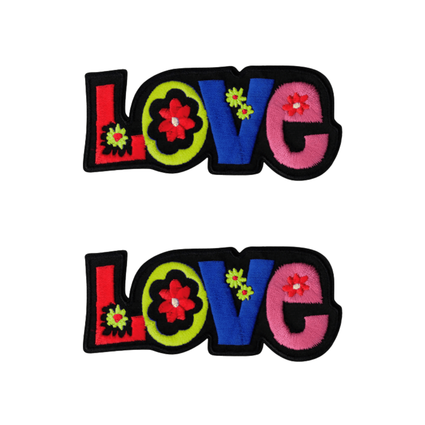 LOVE With Flowers (2-Pack) Iron On Patch