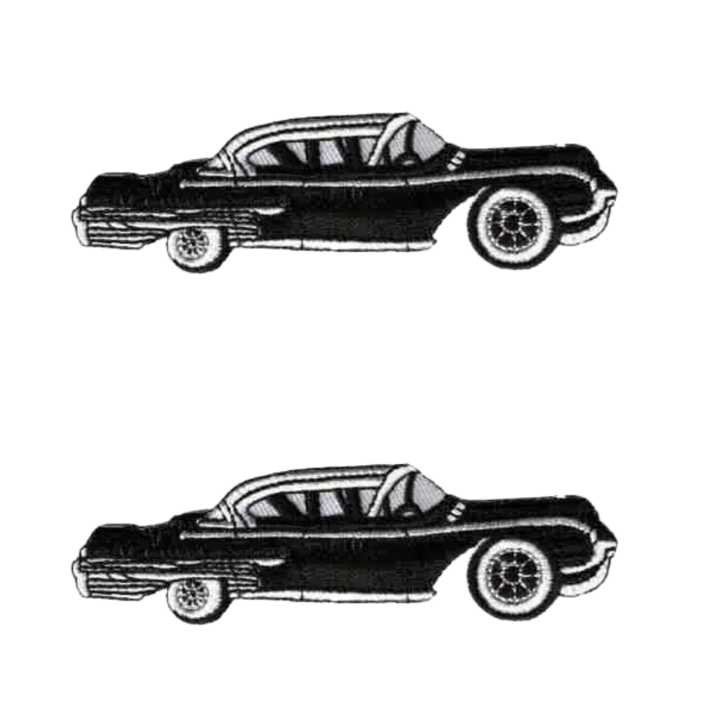 Cadillac Car (2-Pack) Iron On Patch: Pink or Black