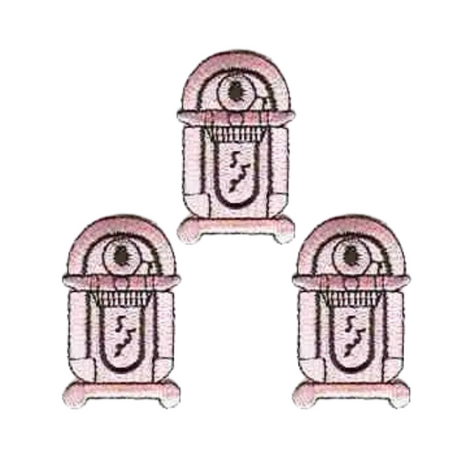 Jukebox (3Pack) Iron on Patch: Pink