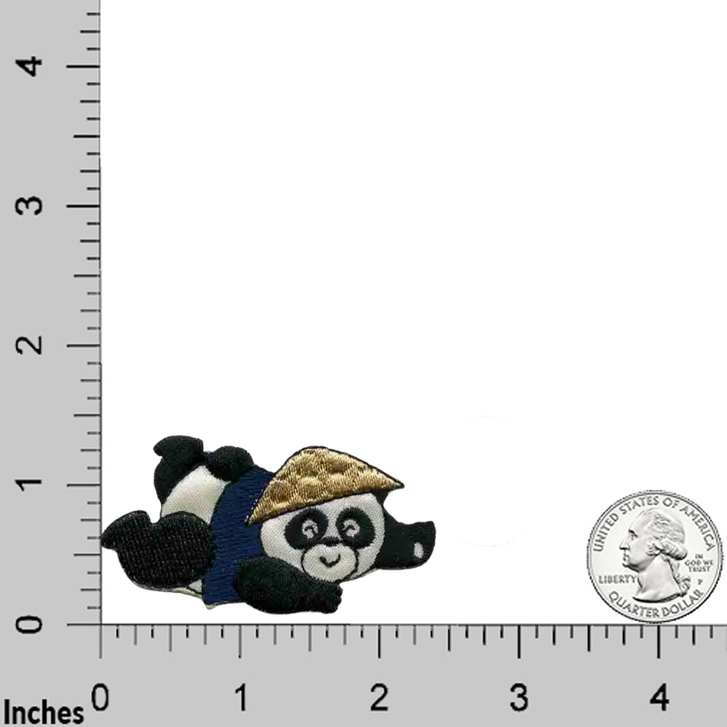 Panda Bear In Asian Hat & Vest (3-Pack) Iron on Patch